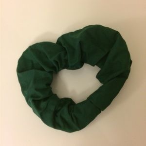 $4 Add-On Hair Scrunchie Handmade Fabric Ponytail Elastic Hair Accessory Green